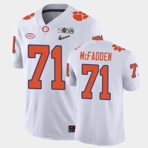 Men's Jordan McFadden White Clemson Tigers #71 2020 Playoff Game College Football Jersey 257774-324