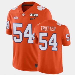 Men's Mason Trotter Orange Clemson Tigers #54 2020 Playoff Game College Football Jersey 172523-416