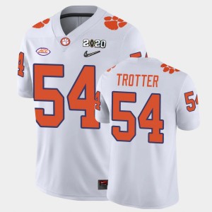 Men's Mason Trotter White Clemson Tigers #54 2020 Playoff Game College Football Jersey 317912-483