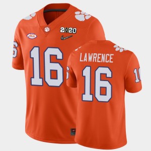 Men's Trevor Lawrence Orange Clemson Tigers #16 2020 Playoff Game College Football Jersey 955541-513