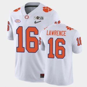 Men's Trevor Lawrence White Clemson Tigers #16 2020 Playoff Game College Football Jersey 799182-571