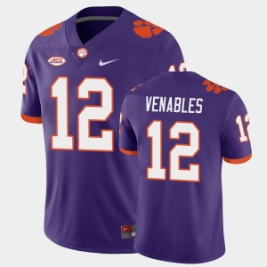 Men's Tyler Venables Purple Clemson Tigers #12 Playoff Game College Football Jersey 169408-100