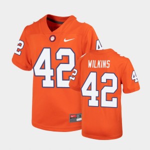 Youth Christian Wilkins Orange Clemson Tigers #42 Replica Untouchable Jersey 183100-232