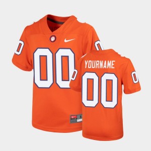 Youth Custom Orange Clemson Tigers #00 Replica Untouchable Jersey 777878-703