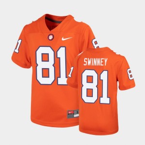 Youth Drew Swinney Orange Clemson Tigers #81 Replica Untouchable Jersey 323963-471